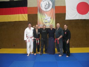 Harald Westrich und die Trainer beim Internationaler Jiu Jitsu Lehrgang 2016