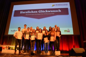 Das Jugendteam bei der Meisterehrung der Sportjugend in Mainz